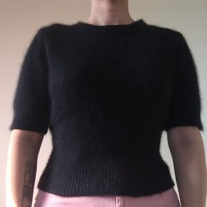Vintage Black Angora Sweater